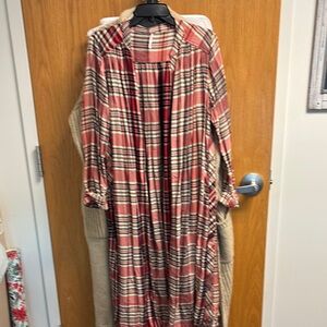 Plaid Women's shirt tunic Shacket Free People